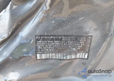 2019 Volkswagen Jetta 1.4T R-Line/1.4T S/1.4T Se z USA, uszkodzony, nr VIN 3VWC57BU2KM037300